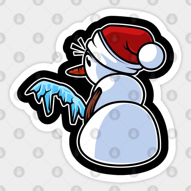 Snowman Ice Water Sticker by CrissWild